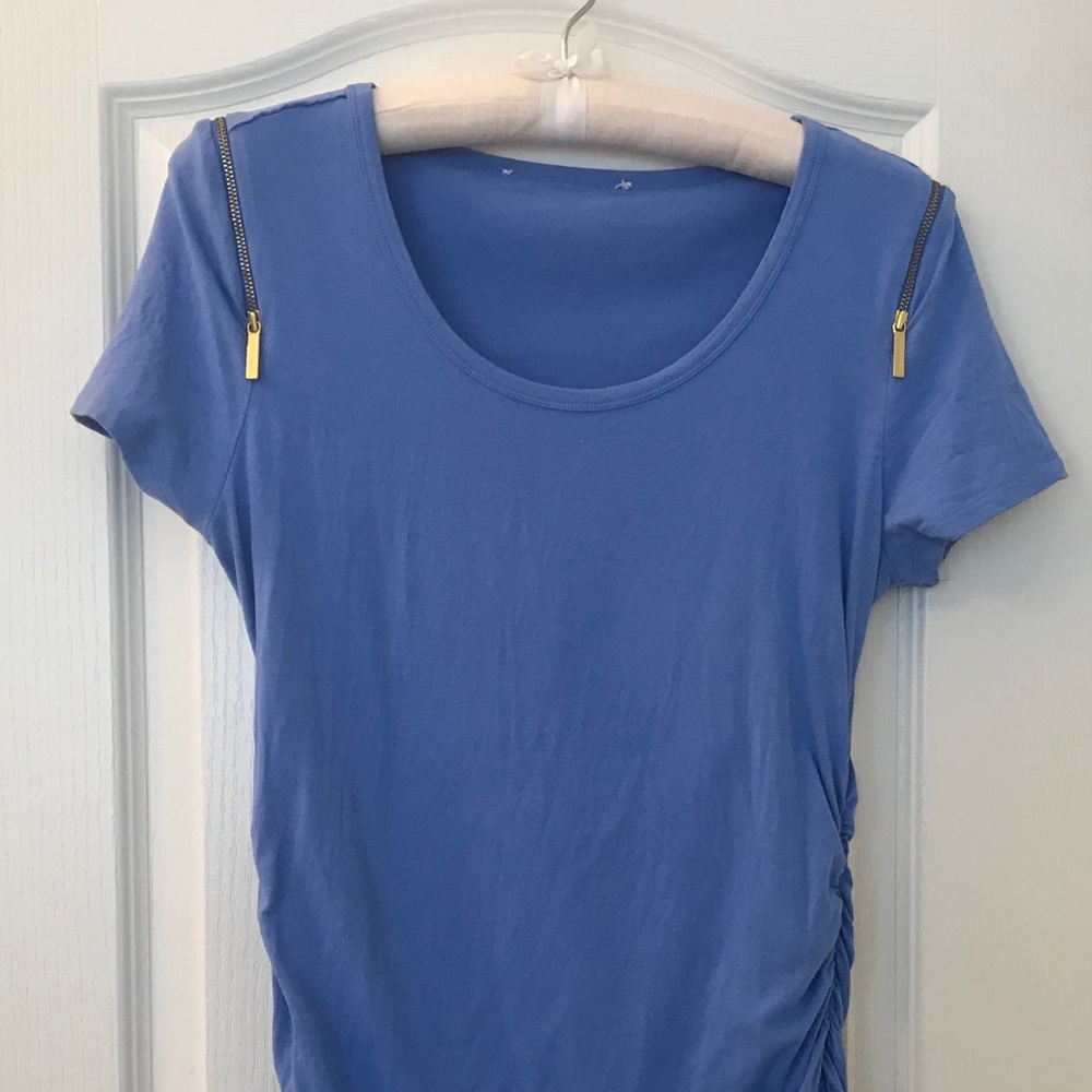 Michael Kors Lilac Tee w/Zipper embellishments